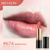 露华浓丽采保湿滋润唇膏女士哑光黑管口红4.2g不掉色美妆化妆品女彩妆 674#珊瑚果酱（奶油质地）