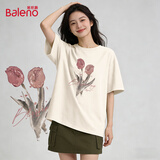 班尼路（Baleno）潮流短袖t恤女夏季新款2026年小个子宽松显瘦纯棉半袖女装上衣服