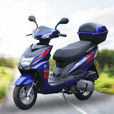 爱立新125cc摩托车踏板车燃油助力女式踏板代步车外卖车国四电喷可上牌 蓝色机械版(USB/尾箱/合格证/发票)包邮