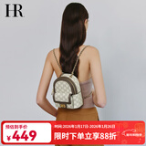 HR赫莲娜包包女包双肩包女休闲小背包女士链条小书包生日礼物 浅灰色