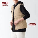 MUJIMUJI 女式 轻量羽绒便携式背心 女士马甲马夹外搭冬季款BDC06C1A  米色 M