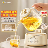 小熊（Bear）全玻璃养生壶 纯玻璃多功能恒温壶 办公室轻音炖煮花茶 1L YSH-J10D1