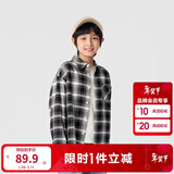 巴拉巴拉童装儿童衬衫2025女童男童上衣格纹衬衣春装亲子百搭209125102201