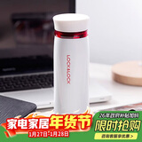 乐扣乐扣（LOCK&LOCK）不锈钢保温杯情侣学生水杯菲特旋转盖轻量杯450ml白红 LHC4131WR