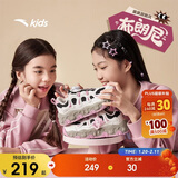 安踏儿童运动鞋女大童2025秋潮流轻便旋钮扣布朗尼休闲鞋A22448829J