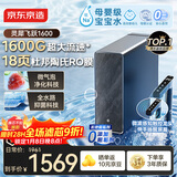 京东京造净水器家用灵犀飞跃1600  0阻垢剂 杜邦陶氏RO母婴反渗透1400G通量初始4.25L/min流速