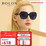 BOLON暴龙眼镜女偏光太阳镜显脸小高级感开车户外旅行墨镜情人节礼物 BL5031C10镜框黑色/镜片紫色