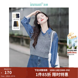 茵曼（INMAN）针织马甲女老钱风V领薄冬季学院风内搭毛衣 苍灰色 S