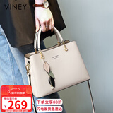 viney牛皮包包女包斜挎妈妈包中年单肩手提大包生日新年礼物送女生女友