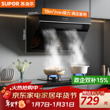 苏泊尔（SUPOR）抽吸排油烟机家用18m³风量侧吸式小户型近吸直排易清洁高效拢烟以旧换新 DJ13