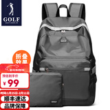 高尔夫（GOLF）可折叠双肩包防泼水男女大容量14英寸学生电脑书包便携户外背包男 灰色/款式2