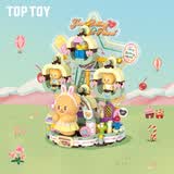 TOP TOY黄油小熊甜趣乐园系列拼装积木可动玩具摆件女生生日礼物