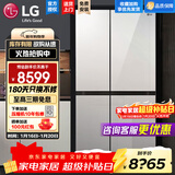 LG 655升对开门电冰箱双开门 风冷无霜节能变频 多维风幕净味养鲜 抗指纹钢化玻璃门 超薄大容量家用 【店铺精选推荐】凝脂白S652GTW16B
