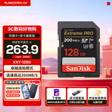 闪迪相机卡 4K高清SD卡 UHS-I微单存储卡微单反摄像储存大卡内存sd卡内存卡 128G标配+川宇2.0读卡器价值7.9元