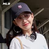 MLB官方 KARINA同款男女时尚百搭软顶棒球帽遮阳帽户外夏季CP77 纽约洋基队/黑色（粉标） 均码