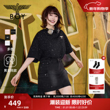 BOY LONDON【满天星】春夏男女同款短袖渐变烫钻印花时尚T恤N01107 黑色 XS