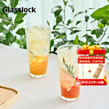 GLASSLOCK玻璃杯进口水杯家用耐高温透明泡茶杯子加厚牛奶豆浆冷冻果汁杯