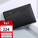 高尔夫（GOLF）男士手包休闲印花多卡位拉链信封包手拿包手抓包生日礼物送男友