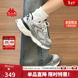 卡帕（Kappa）女鞋增高老爹鞋子女款冬季厚底跑步鞋休闲运动慢跑鞋女 奥运灰 36