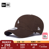 NEW ERA纽亦华MLB棒球帽子小logo男女情侣软顶弯檐鸭舌帽920 14384961-深咖色 洛杉矶道奇队 OSFM