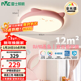 雷士（NVC）LED照明吸顶灯儿童房卧室可爱全光谱护眼灯卡通龙猫粉色