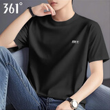 361°t恤男短袖衣服运动服饰篮球体恤夏季2025冰丝速干跑步男士健身装 超级黑-5 4XL