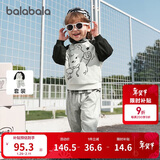 巴拉巴拉童装儿童长袖套装男童女童两件套宝宝秋装2025卡通萌209325104202
