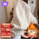 婧麒（JOYNCLEON）孕妇裤冬季加绒外穿休闲运动裤托腹卫裤高端欧棉米白2XLJyk171629