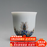 容山堂珐琅彩泡茶杯陶瓷主人杯单杯茶盏公道杯盖碗茶洗壶承茶壶功夫茶具 金丝珐琅彩品茗茶杯-宝蕴款