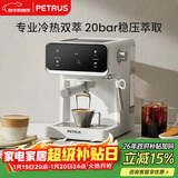 柏翠（petrus）冷萃咖啡机家用全半自动意式奶泡浓缩萃取冷热双萃PE3320A  新年礼物