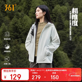 361°外套女秋冬季新款三防运动休闲户外冲锋夹克风衣服662534601-1