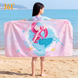 361°儿童浴巾超强吸水速干女童洗澡毛巾游泳专用浴袍便携沙滩巾