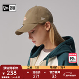 NEW ERA纽亦华椭圆logo软顶棒球帽刺绣简约男女情侣弯檐帽 14201515-卡其色 OSFM