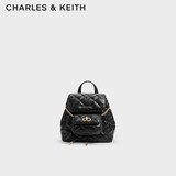 CHARLES&KEITH经典菱格大容量双肩包背包学生书包包女包生日礼物CK2-60151400