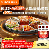 苏泊尔（SUPOR）暖菜板 家用热菜板饭菜保温板 烘干发酵解冻加热 80CM圆形加热菜板 可旋转餐桌转盘 BZ80RH851J
