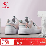 乔丹女鞋板鞋学生皮面小白鞋撞色通勤增高运动革面休闲鞋情侣