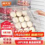禧天龙冰箱保鲜盒食品级冰箱收纳盒密封盒蔬菜水果冷冻盒 4.5L