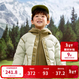 巴拉巴拉童装儿童羽绒服冬男童女童宝宝外套摇粒绒两件套时尚撞色 豆绿40044-208424107204 90