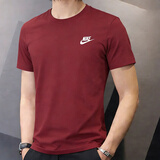 耐克（NIKE）男士t恤 2026春季新款运动服装圆领休闲上衣跑步健身半袖透气短袖 AR4999-613/全棉 S 【165】体重90~110斤左右