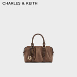 CHARLES&KEITH[折扣]复古绒面小方包波士顿包生日礼物送女友CK2-30671820-1 Mocha Brown摩卡棕 S