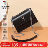 啄木鸟（TUCANO）包包女款2026年牛皮单肩包时尚链条斜挎小方女包新年货节生日礼物