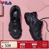 斐乐猫爪鞋女鞋老爹鞋休闲鞋女休闲复古厚底运动鞋 猫爪四代-黑BK 38