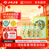 沙城老窖 陶藏原浆9真年份老酒 浓香型白酒 52度 450ml*4瓶整箱装纯粮食酒