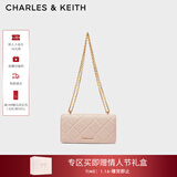 CHARLES&KEITH质感菱格链条小方钱包女包包女包生日礼物新年礼物CK6-10680924 Light Pink浅粉色 XS