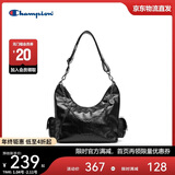 Champion美国冠军2025新款单肩包男女 潮流休闲时尚机车包25FWP18 黑灰