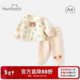 欢喜小熊婴儿保暖内衣冬季套装女宝宝衣服男童秋冬季三保暖分体套装