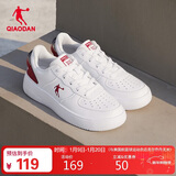 乔丹女鞋板鞋皮面运动鞋革面休闲潮流空军一号厚底增高小白鞋本命年