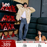 Lee【张凌赫代言】中蓝色水洗428懒懒裤高腰女显瘦宽腿牛仔裤潮流 中蓝色 30