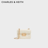 CHARLES&KEITH拼接菱格链条单肩斜挎小方包包女包生日礼物送女友CK2-80701360