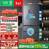 容声方糖515L法式多门冰箱双系统超薄零嵌入式主动除菌一级能效无霜灰BCD-515P60FZMAD国家补贴世界杯